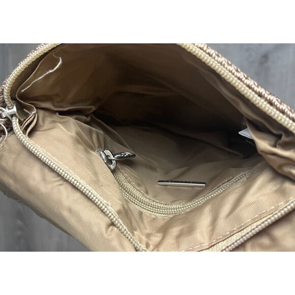 The Sak Bag Crossbody Crochet Purse Zip Close Pocket Logo Charm Brown Boho Hippy - Picture 6 of 8